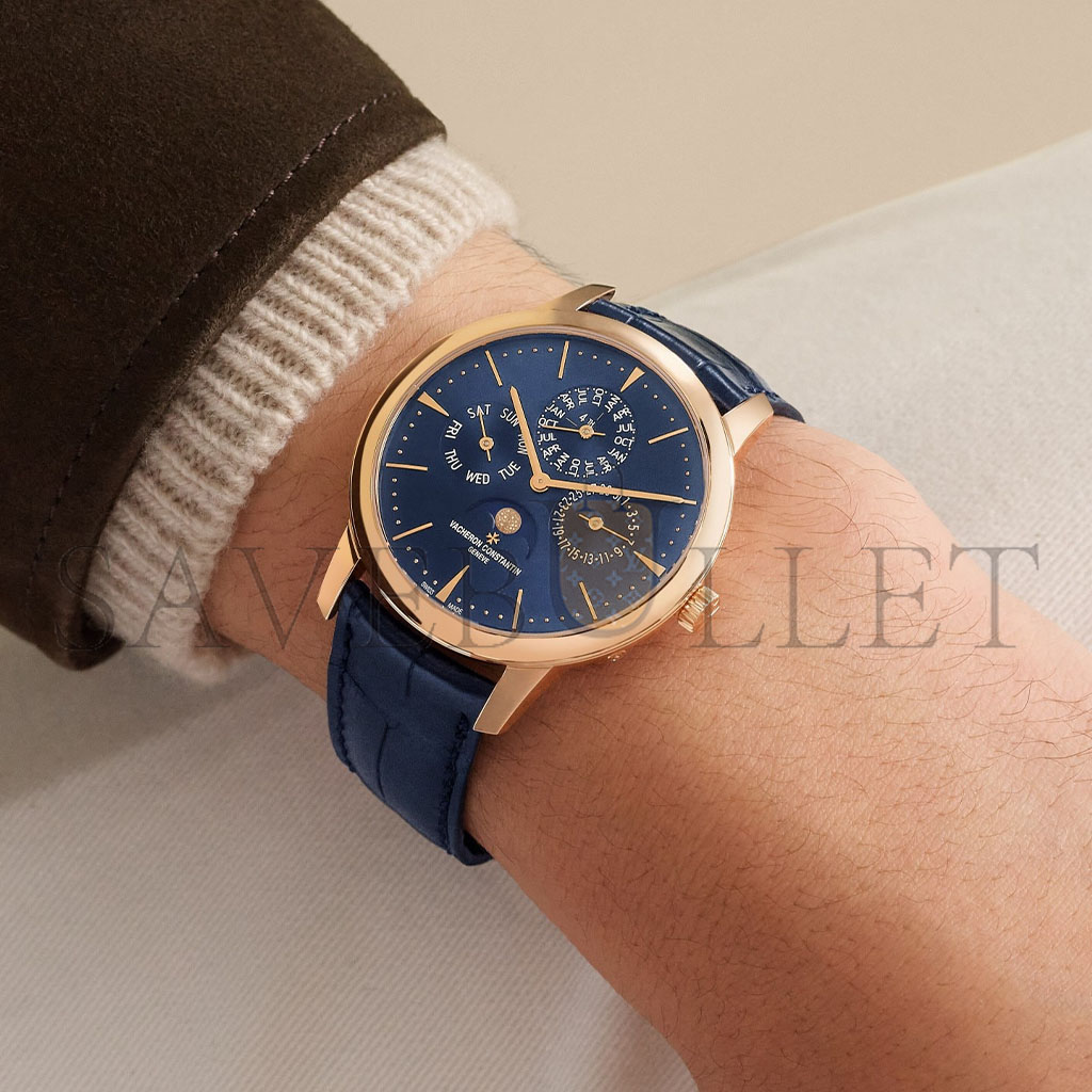 vacheron Co*sta*t*n patrimony perpetual calendar ultra-thin 41 mm pink gold watch 43175/000r-b519